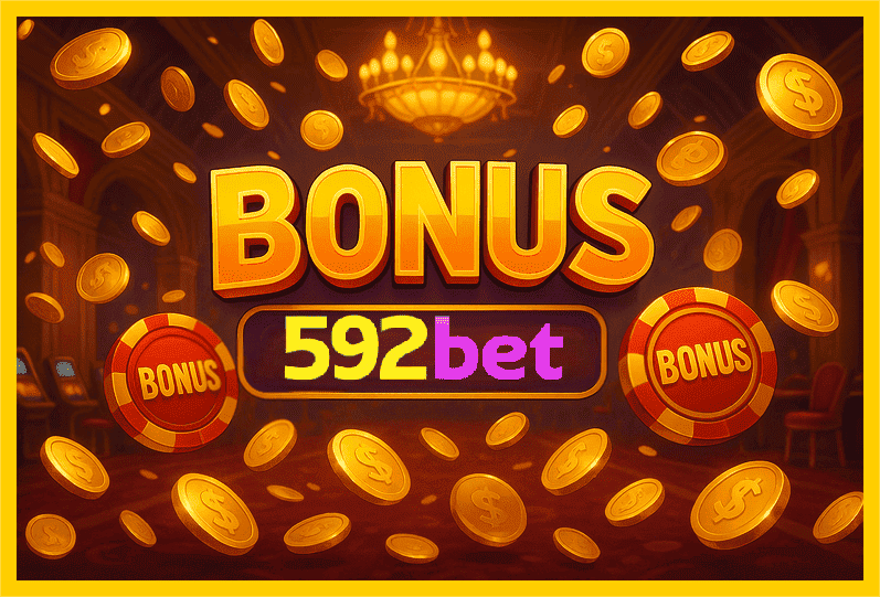 Imagem promovendo bônus 592BET com recompensas imperdíveis.